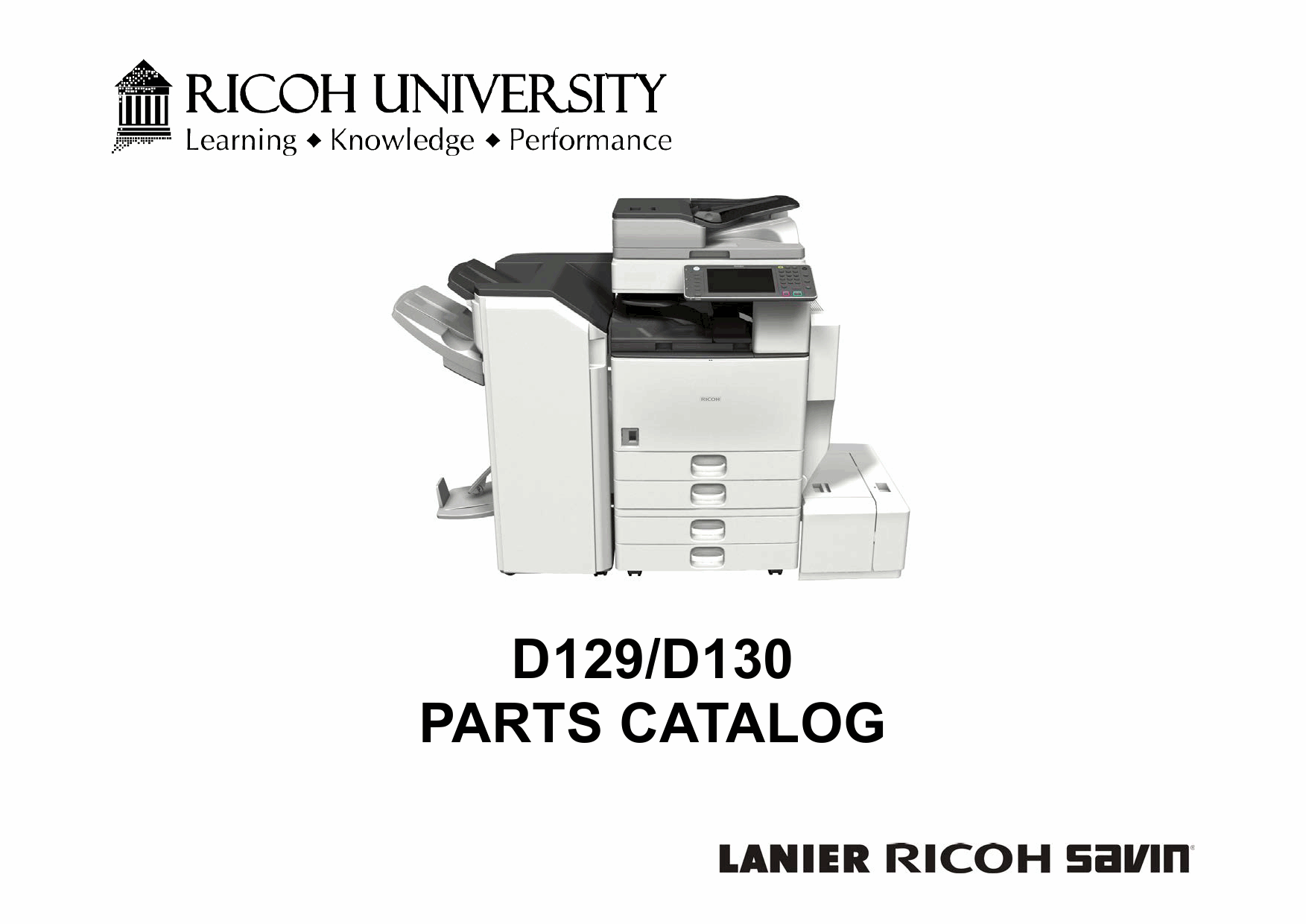 RICOH Aficio MP-4002 4002SP 5002 5002SP D129 D130 Parts Catalog